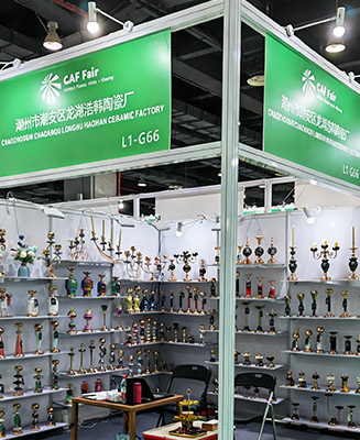 Display of ceramic tableware and lighting exhibits at Guangzhou trade fair - Form Feast