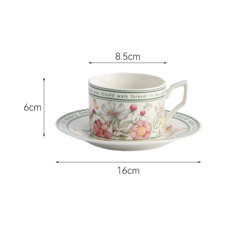 Ceramic coffee cup and saucer size chart 310ml - Form Feast wholesale