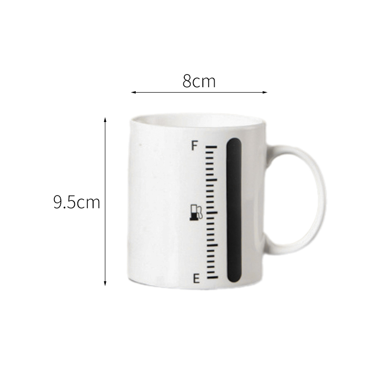 Thermometer color changing mug size chart 8cm x 9.5cm 330ml - Form Feast wholesale