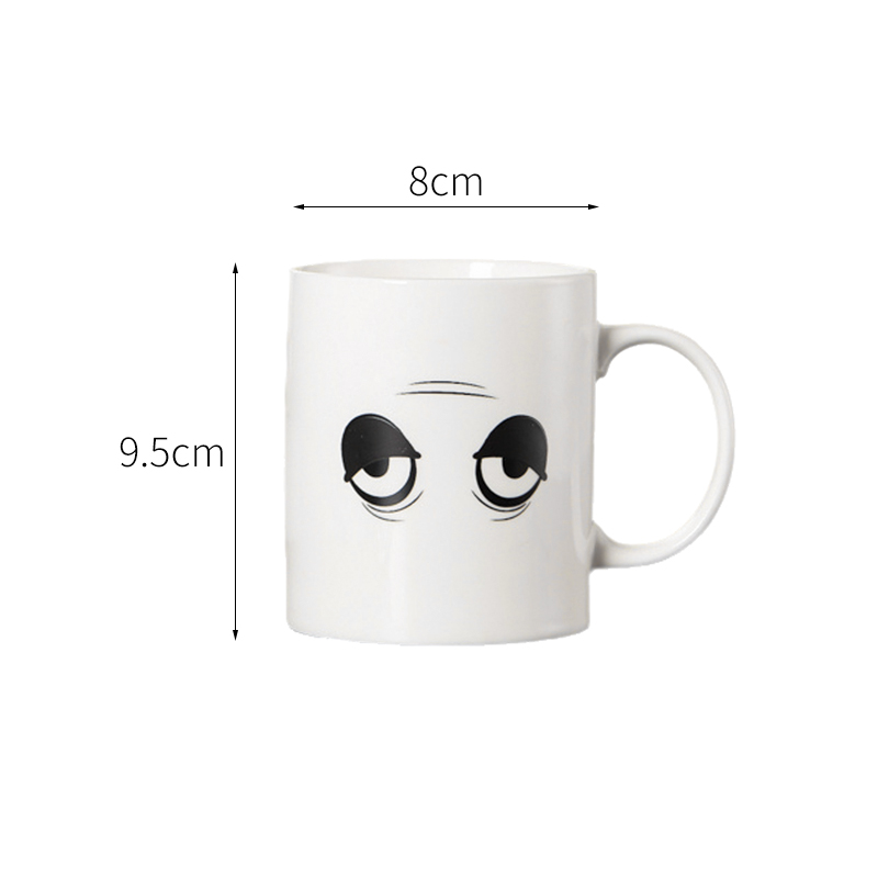 Winking eye color changing mug size chart 8cm x 9.5cm 330ml - Form Feast wholesale