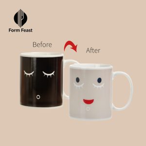 Good morning color changing ceramic mug 330ml - Form Feast wholesale